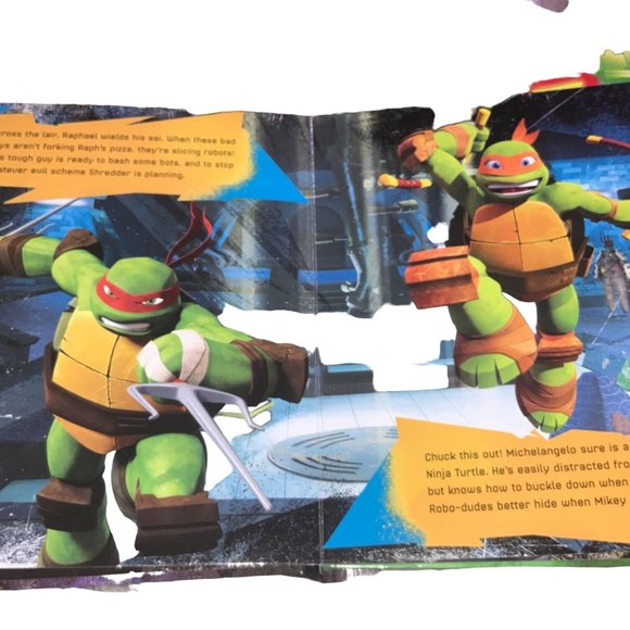 Kid's My Busy Books Teenage Mutant Ninja Turtles Story Book Play Mat w/Figures - Picture 4 of 12